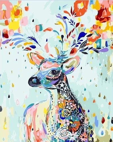 Colourful deer | 35easy Paint By Number