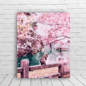 Japan Hanami cat | 35easy Paint By Number