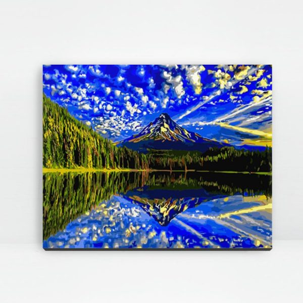 Blue Sky & Beautiful Lake | 35easy Paint By Number