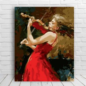 Girl Playing Violin | 35easy Paint By Number