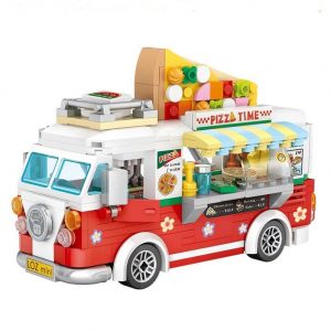 車天車地系列 - Pizza Truck | Mini Building Blocks