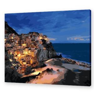 Night Scenery in Manarola | 35easy Paint By Number