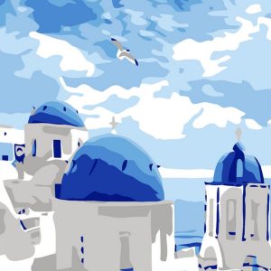 Beautiful day in Santorini Greece