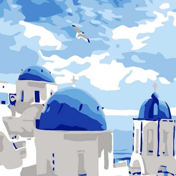 Beautiful day in Santorini Greece